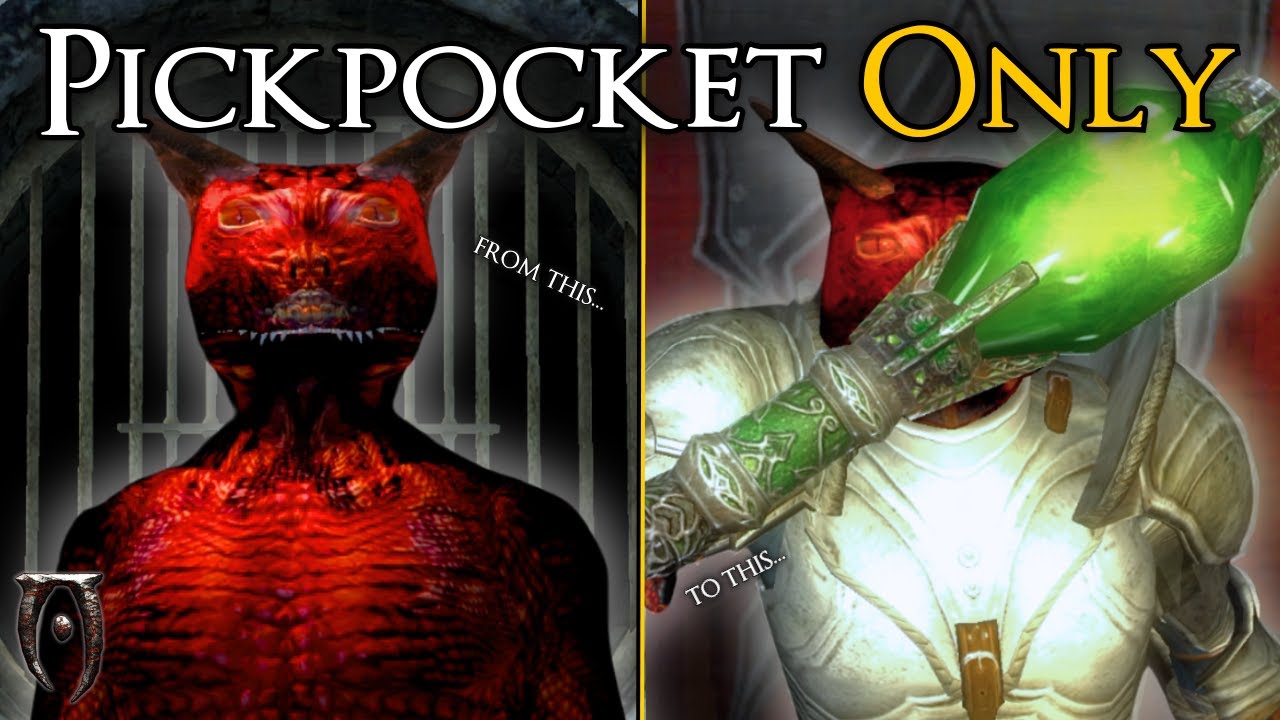 Oblivion's Fighters Guild, But Everything I Use is Pickpocketed...