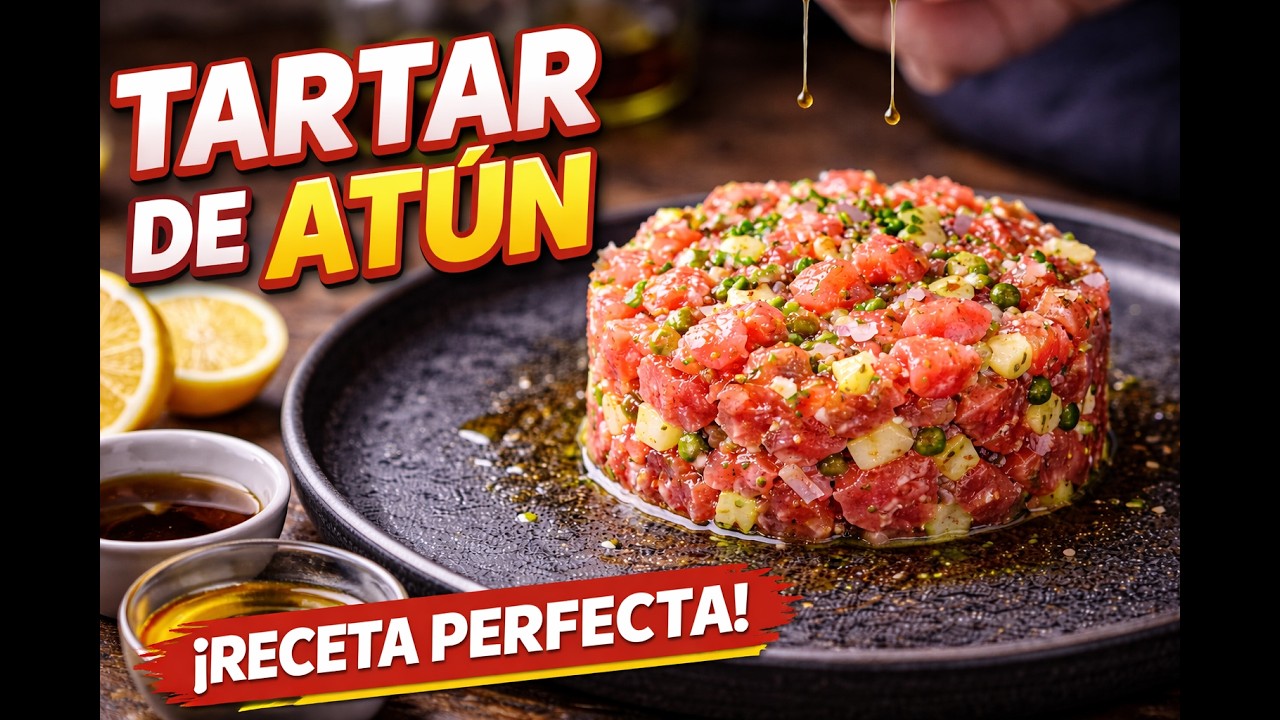 Tartar de Atún 🐟 | Receta Fácil y Rápida en 5 Minutos (Estilo Restaurante)