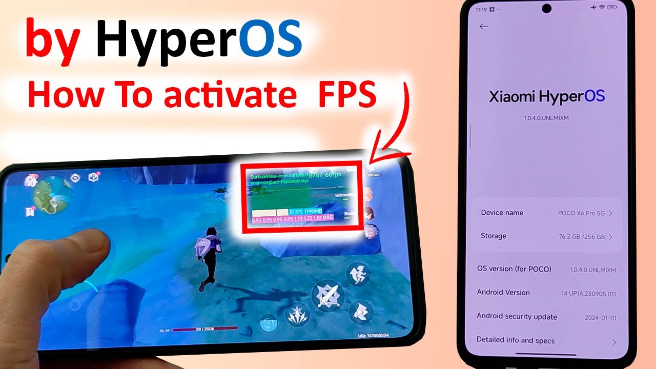 HyperOS - How To activate  FPS and temperature on the phone Xiaomi, Redmi, Poco