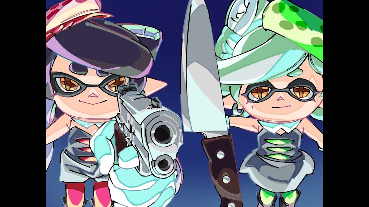 Cursed splatoon images while bomb rush blush plays// Sakura