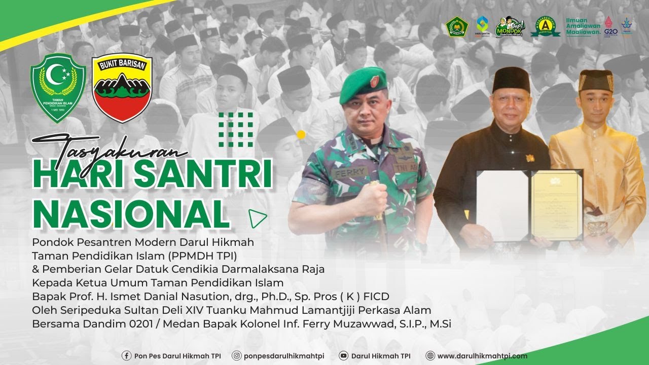 TASYAKURAN HARI SANTRI NASIONAL TAHUN 2022 BERSAMA DANDIM 0201/ MEDAN | PPMDH TPI