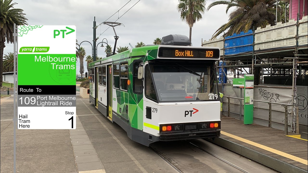 Melbourne Trams: A Ride on the Port Melbourne Lightrail (Route 109)