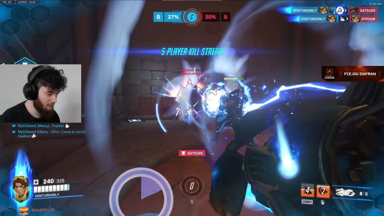 20K DMG! DAFRAN INSANE VENTURE IN COMPETITIVE OVERWATCH 2 GAMEPLAY SEASON 10