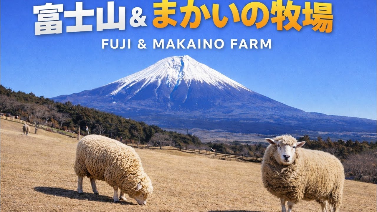 富士山とまかいの牧場｜羊と広大な草原の絶景 4K Mount Fuji & Makaino Farm | Sheep, Open Fields & Scenic Views #fuji #japan