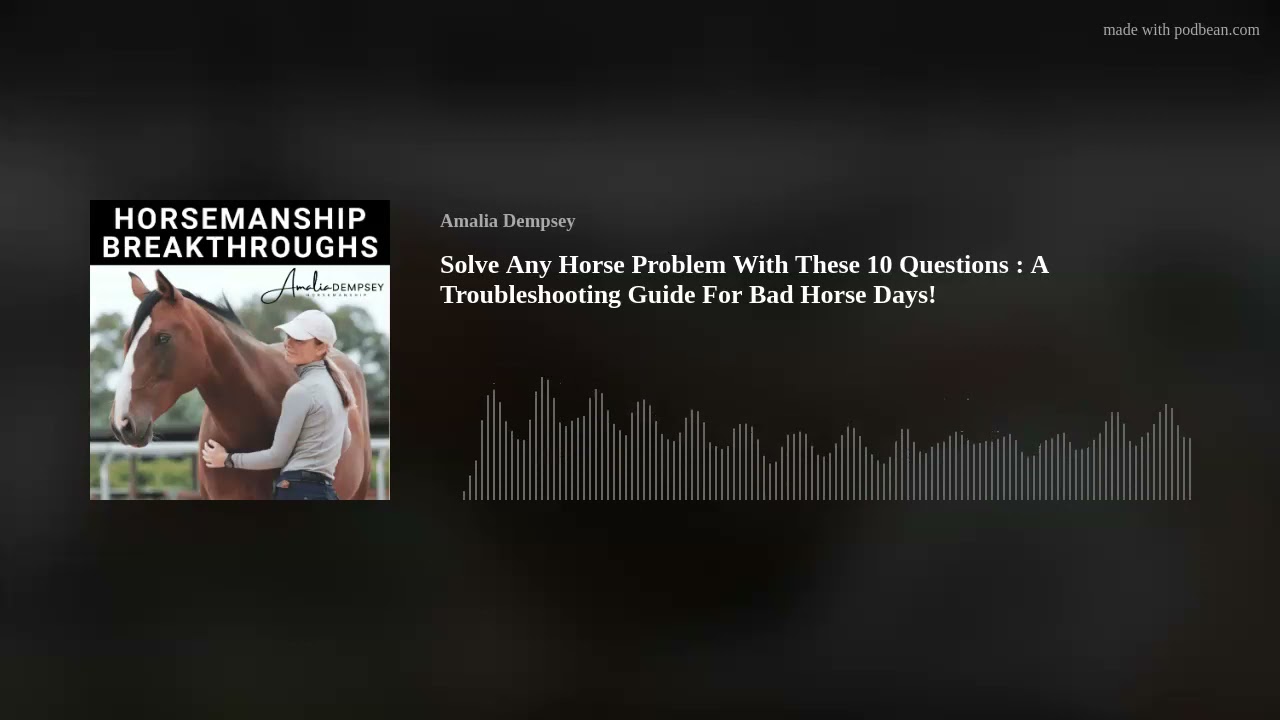 Solve Any Horse Problem With These 10 Questions : A Troubleshooting Guide For Bad Horse Days!