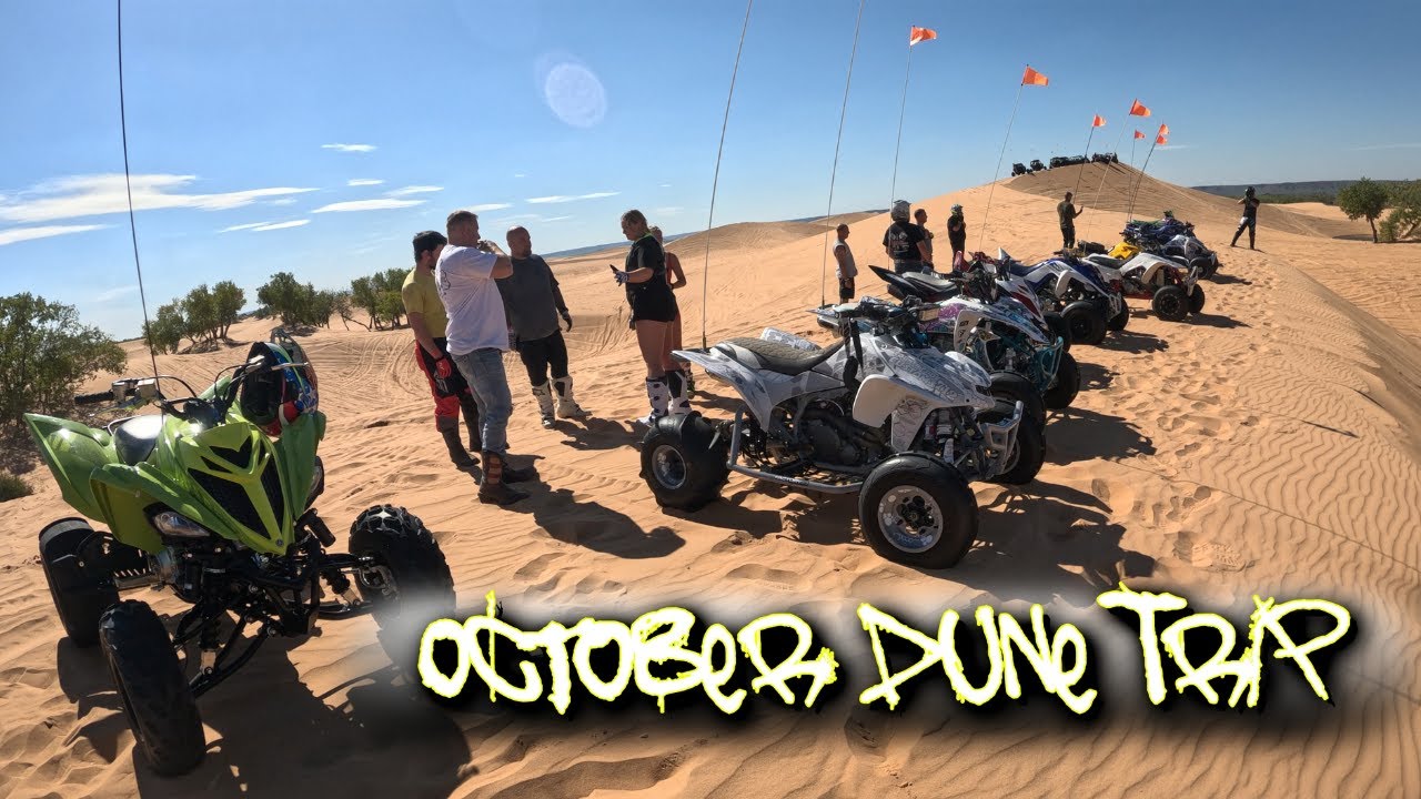 Little Sahara Oct. 2025 250r takeover dune trip. Sport quads at the dunes.