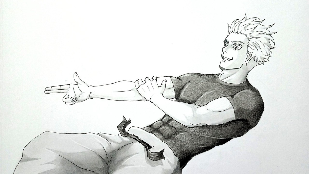 How to draw Satoru gojo | jujutsu kaisen | step by step