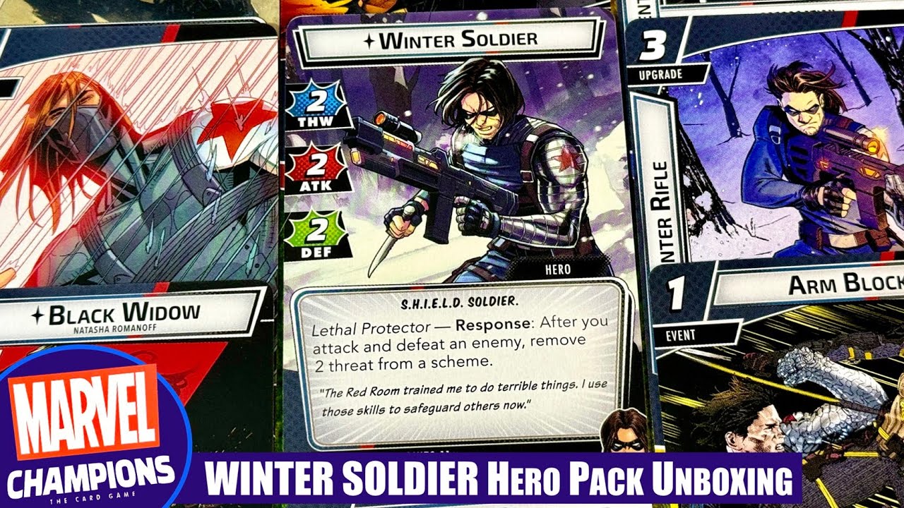 WINTER SOLDIER Hero Pack Unboxing for MARVEL CHAMPIONS THE CARD GAME