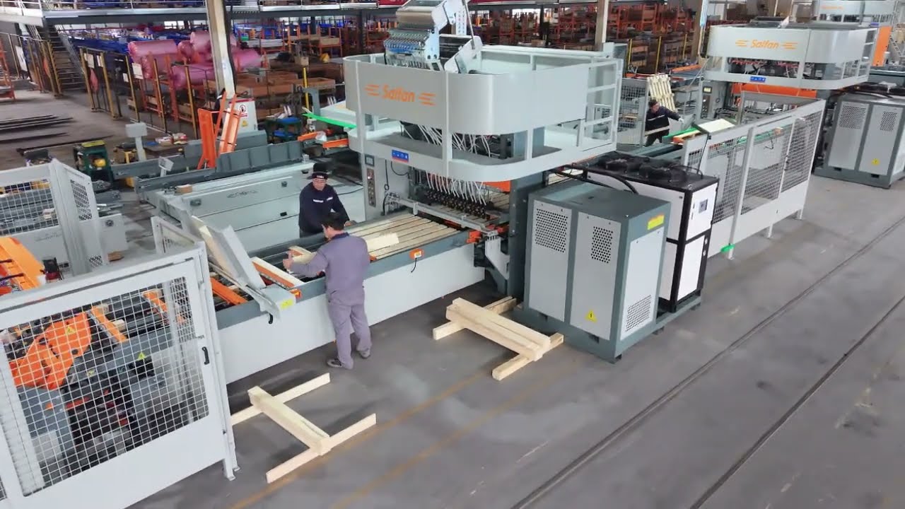SF1000 CP4 pallets production line hydraulic pallet nailing machine