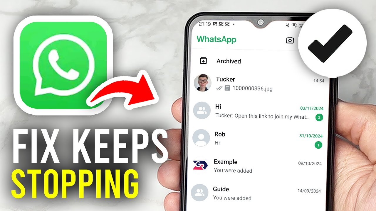 Fix WhatsApp Keeps Stopping Error - Full Guide