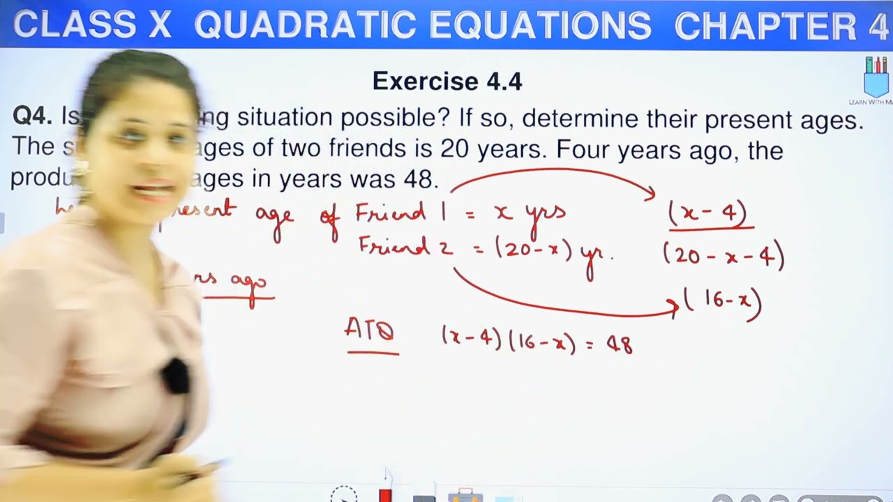 Ex 4.4 Q4 | Quadratic Equations | Chapter 4 | Class 10 Maths | NCERT