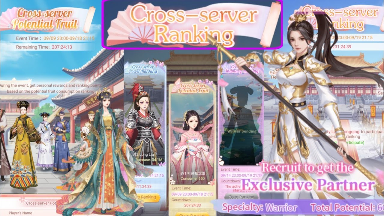 Cara Recruit Fan Lihua di Cross Server Ranking. Cross Server Power Rank | Legend Of The Phoenix Game