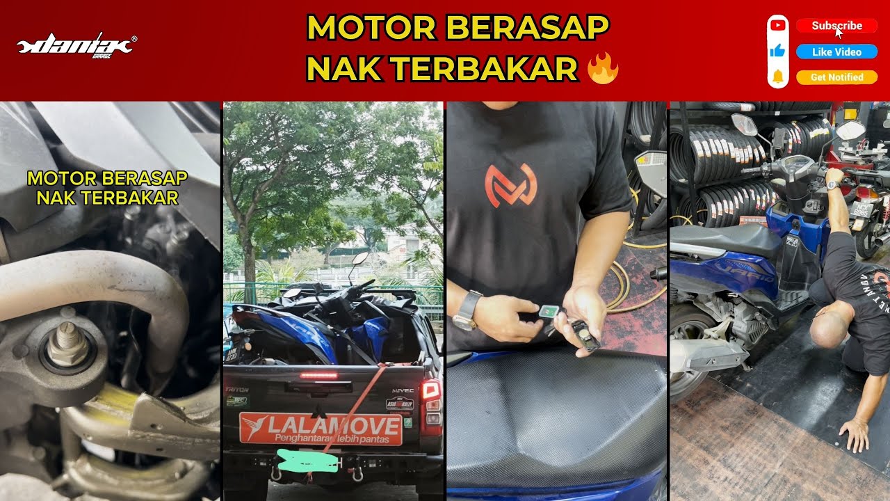 Motor Berasap Macam Nak Terbakar🔥 . Ada Jin Kot #daniagarageofficial #bengkelmotorkajang