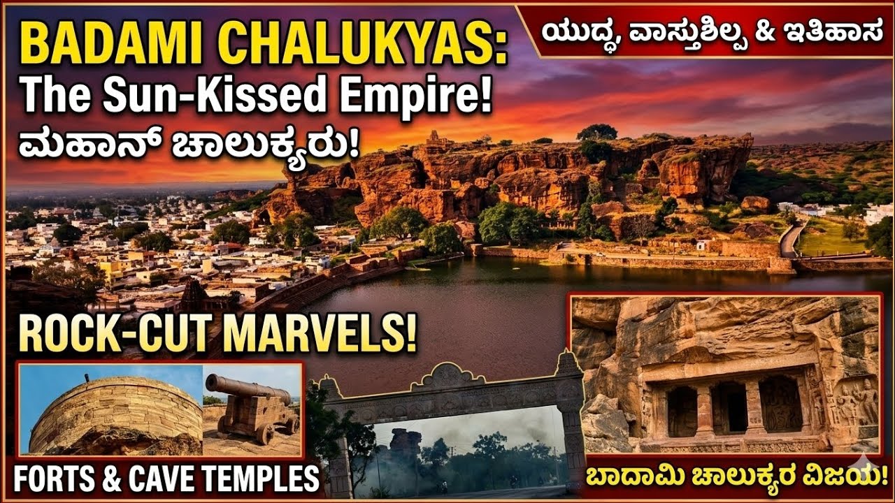 Chalukyas of Badami and caves. ಬಾದಾಮಿ ಚಾಲುಕ್ಯರು ಮತ್ತು  ಗುಹೆಗಳು.