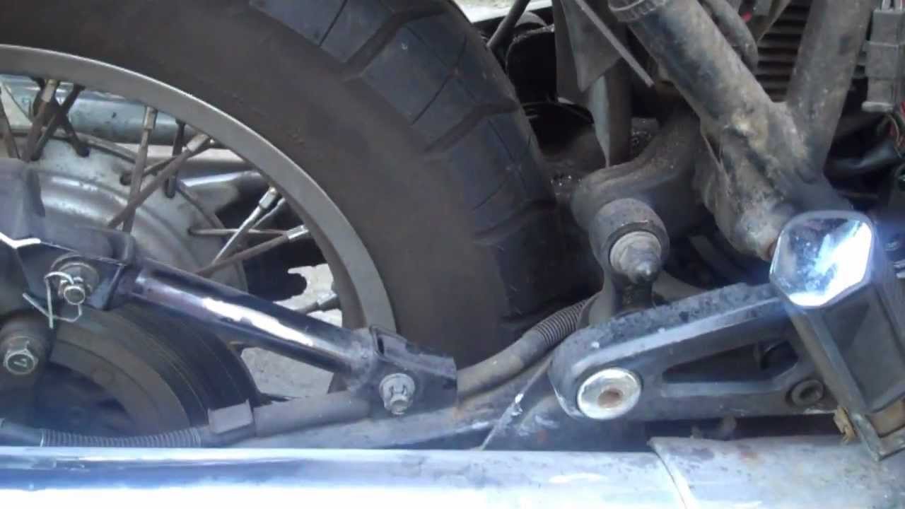 How to replace a rear monoshock on a motorcycle