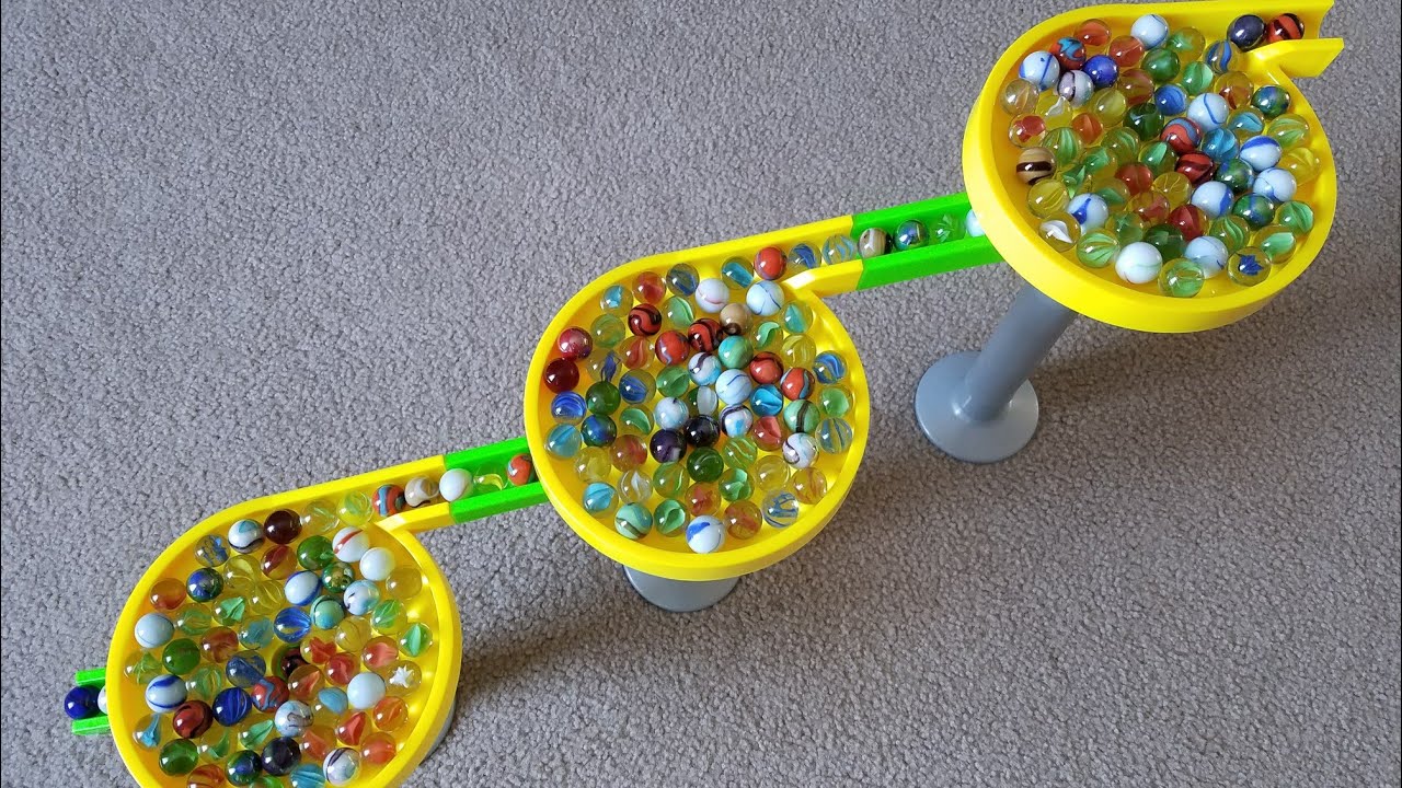 500 Marbles On A Marble Run!