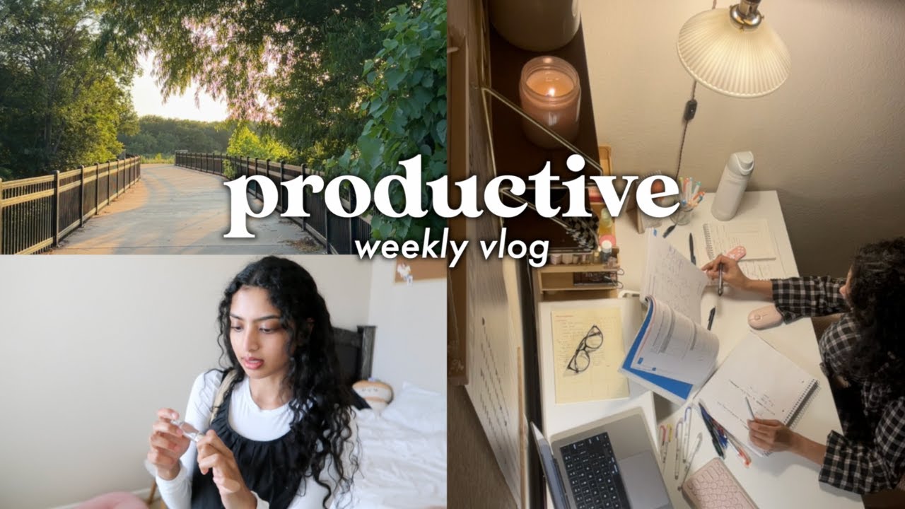 Cozy Study Vlog: productive days, consistent routine, evening walks + desk upgrade