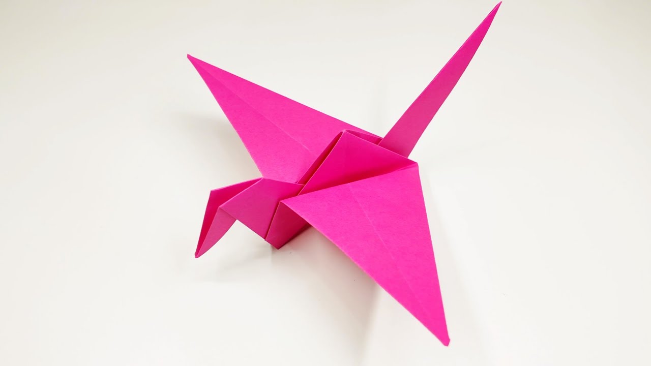 🐦How To Make a Origami Crane | Paper crane🦢💖Fun & Easy Origami #origami #origamicrane #papercrane