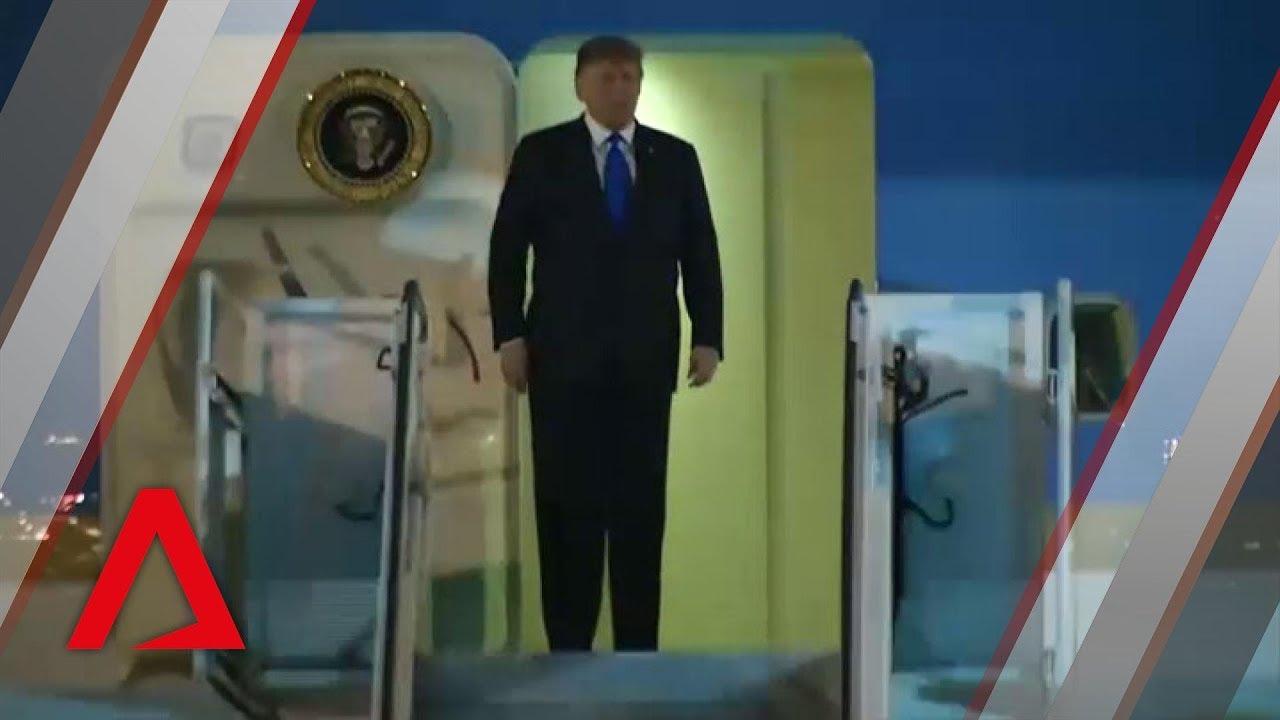 Donald Trump lands in Vietnam for Trump-Kim summit