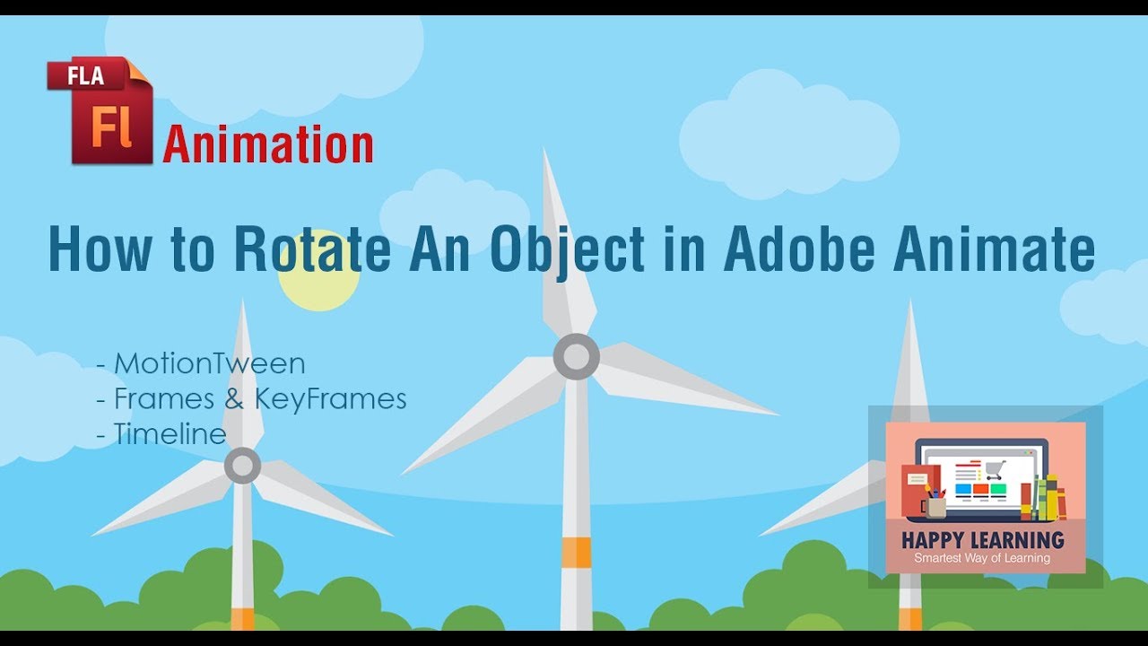 How to Rotate An Object in Adobe Flash or Animate Using Motion Tween