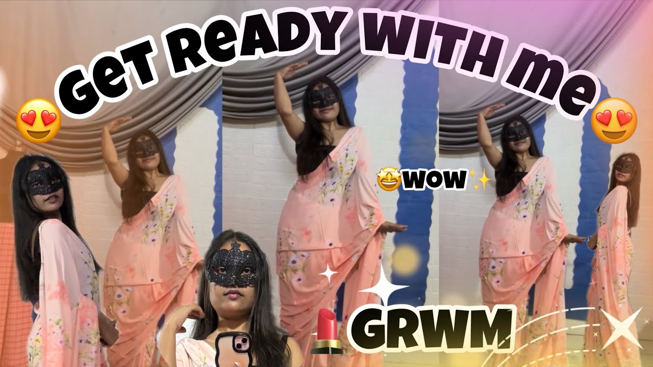 GRWM Vlog 💝💫| Get Ready With me 😍😍#saree 