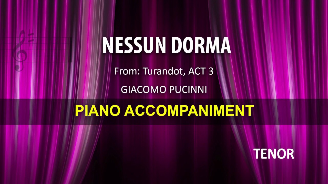 Nessun Dorma KARAOKE tenor 🤵