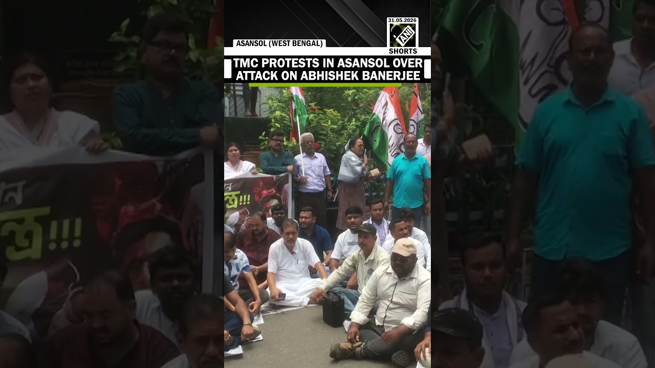 TMC workers stage protest in Asansol over attack on Abhishek Banerjee in Bengal
