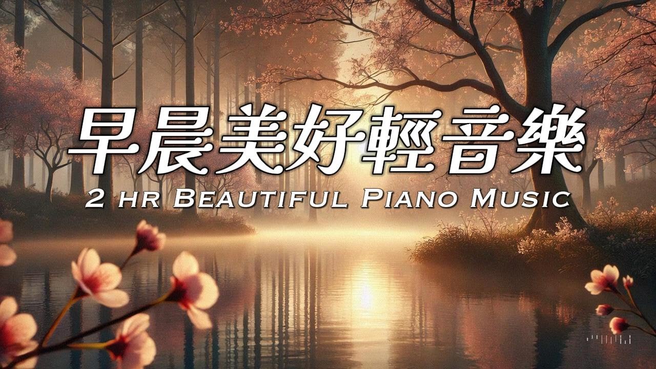 2小時早晨音樂 | 光影斑駁如詩，穿梭於櫻影與晨霧之間，交錯成一幅不言的溫柔 | 2hr of Soft Instrumental Music #轻音乐 #softmusic #引導放鬆