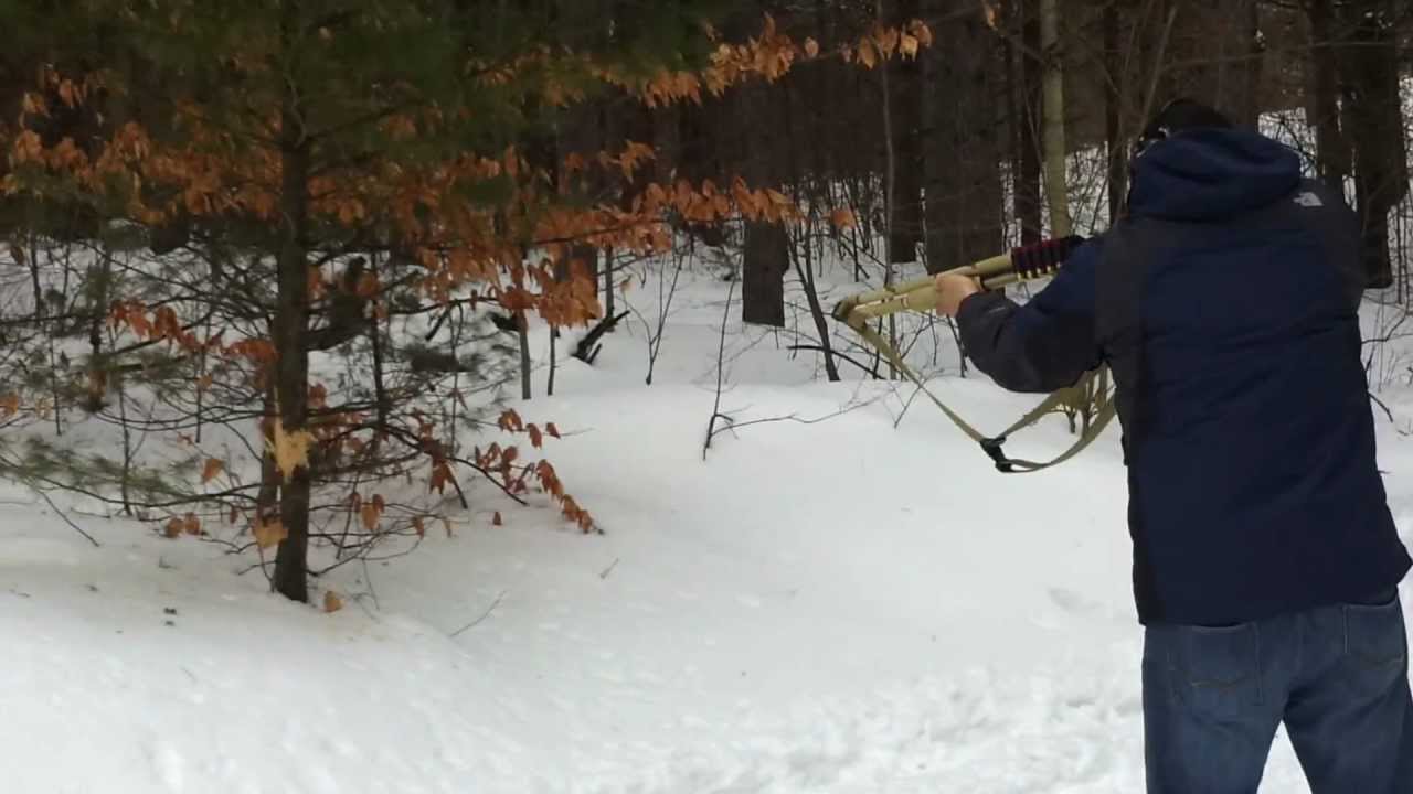 Mossberg 500 shooting down trees