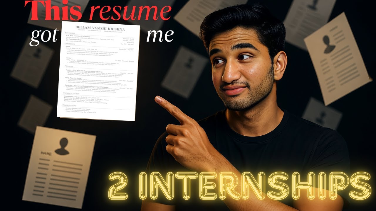 Intern at IIT HYD  | This Simple Resume Got Me 2 Internships (ATS Friendly + FREE Template)
