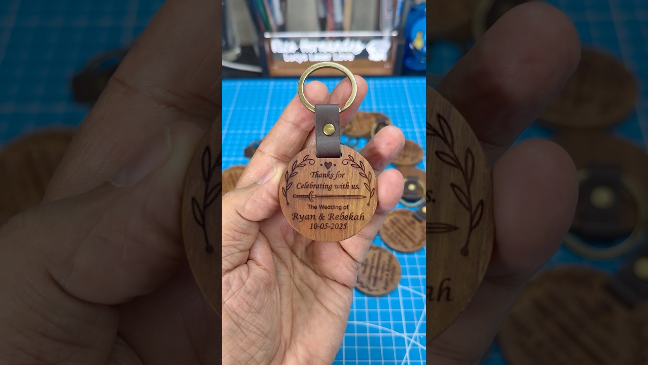 Engraving Key Rings on a Template Jig. On my AEON Mira 7 Laser! 