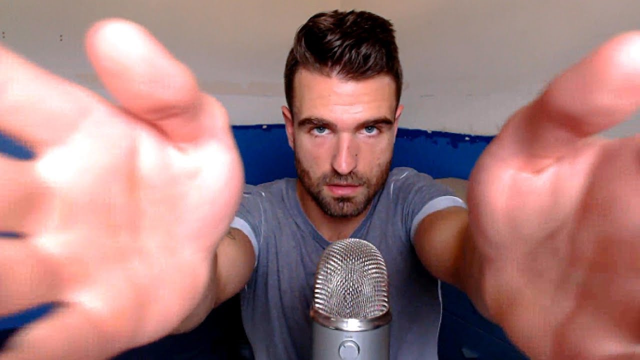 ASMR Calming Hand Movements and Sounds (+ British Male Whispering)