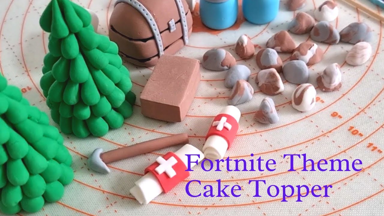Fortnite theme cake topper