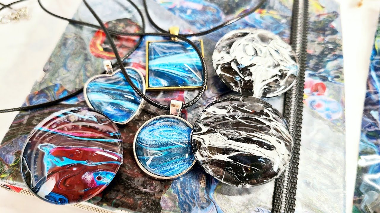 What can you do with acrylic skins? Acrylic pour skin projects - jewelry, bookmarks, and more