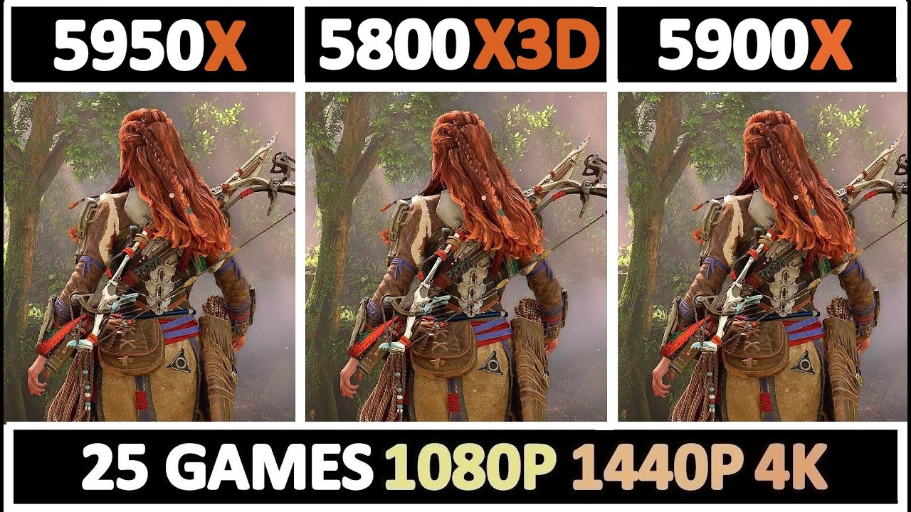 New Ryzen 7 5800X3D vs Ryzen 9 5950X vs 5900X | Tested 25 Games |