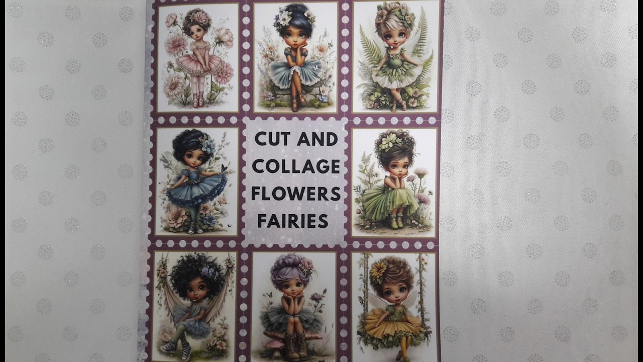 Flowers fairies ephemera book flip through