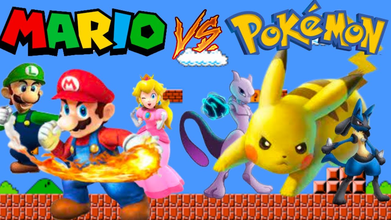 Super Smash Battle Brain Break Mario vs Pokémon