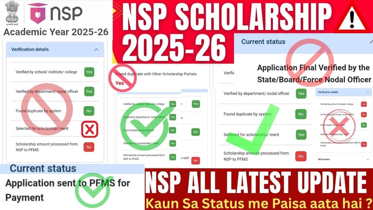 NSP Scholarship Status Update 2026 💯 | Sabhi Status Ka Full Meaning Explained | PFMS Selected