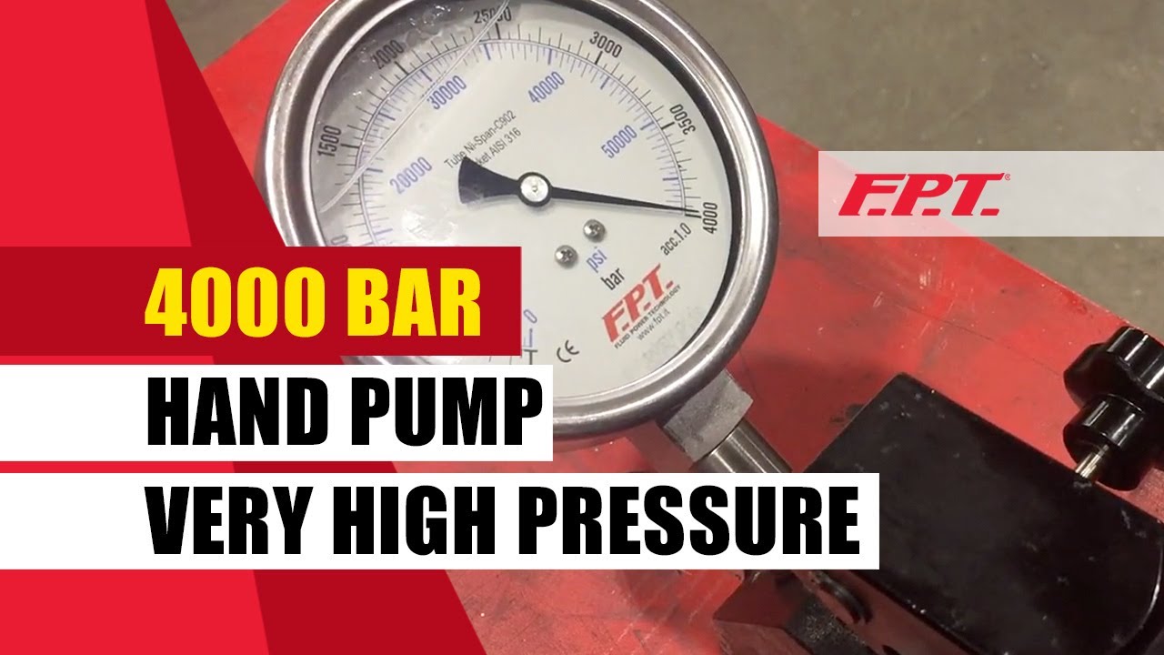 4000 bar hand pump - very high pressure - 60000 PSI
