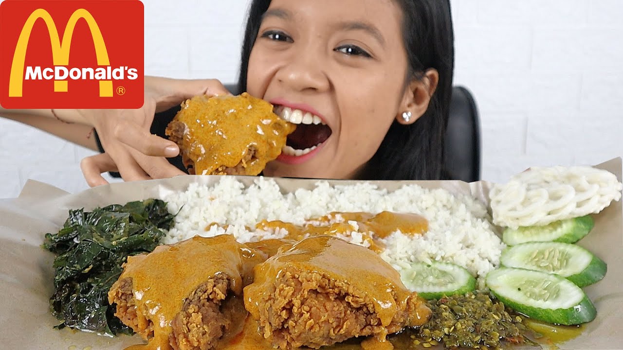 MUKBANG NASI PADANG PAKAI AYAM MCD GULAI