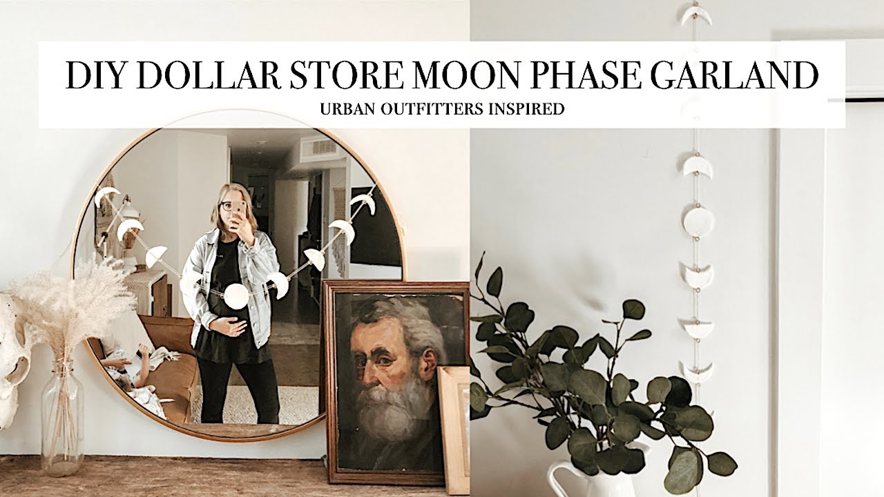 DIY Dollar Store Moon Phase Garland - Urban Outfitters Inspired