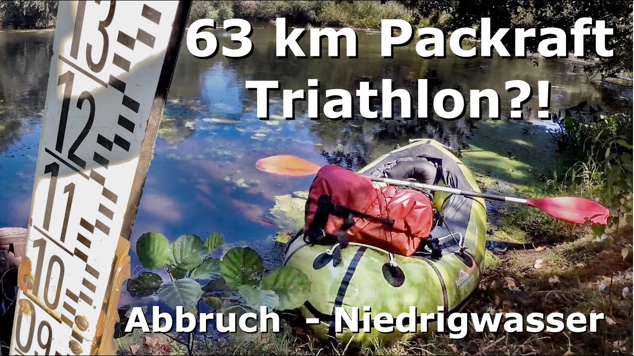 Anfibio Rebel 2k - 63 km Packraft Triathlon bei Niedrigwasser auf der Moder und Abbruch  !?