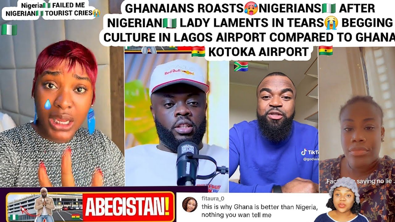 NIGERIAN🇳🇬 LADY LAMENTS IN TEARS😭 BEGGING IN LAGOS AIRPORT COMPARED TO GHANA🇬🇭 KOTOKA AIRPORT