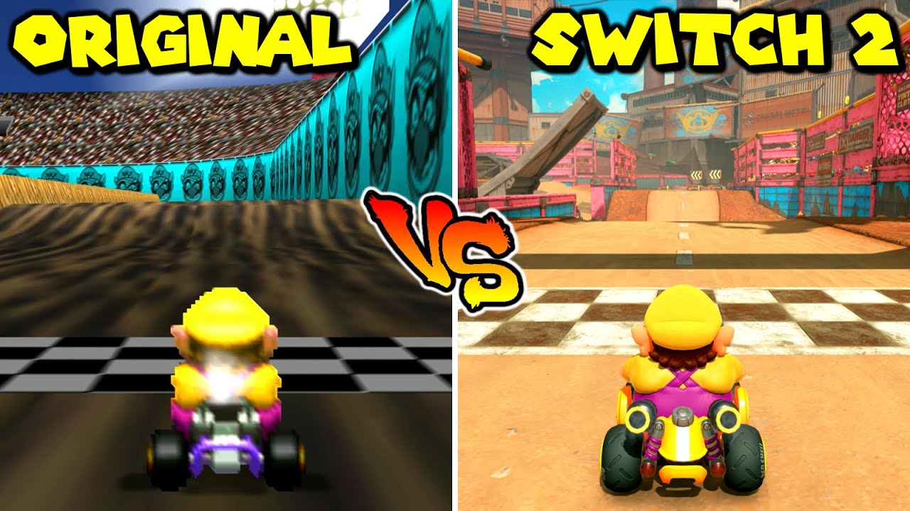 Mario Kart World - All Retro Tracks Comparison (Switch 2 vs Original)