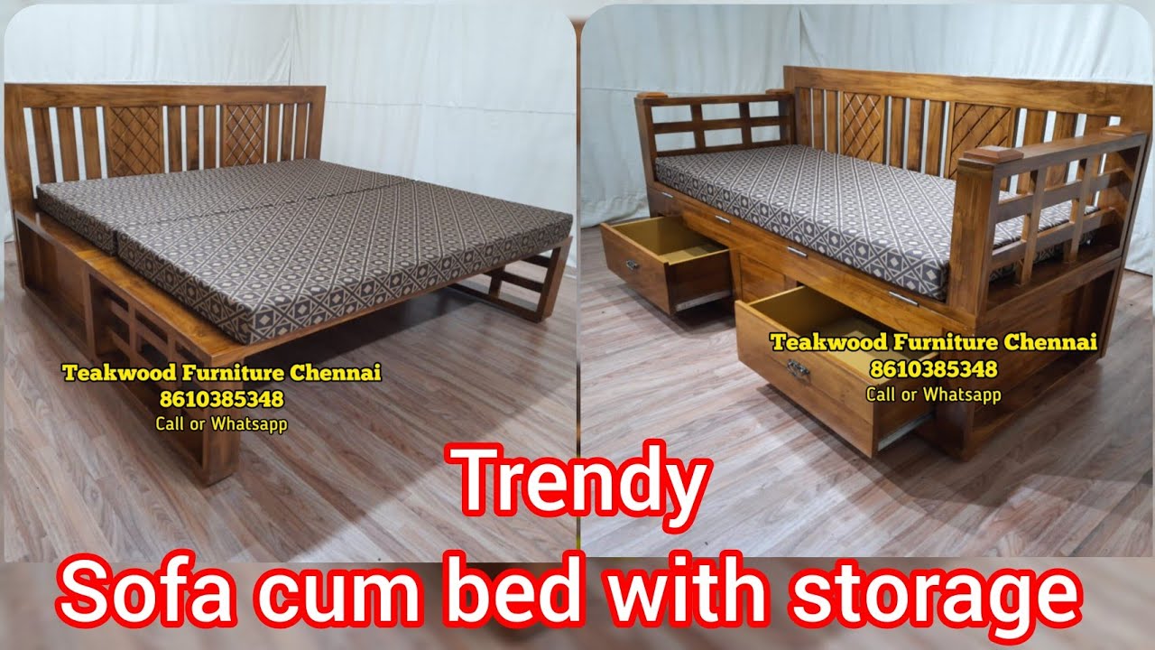 Sofa Cum Bed With Storage| pure teakwood sofa cum bed#sofacumbed#sofasetdesign #sofa #sofasetforhome