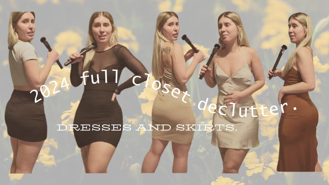 Full Closet Try on Declutter: Dresses and Skirts.