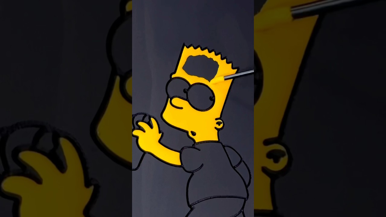 🔥Satisfying Bart Simpson 🔥#satisfying #asmr #drawing #painting