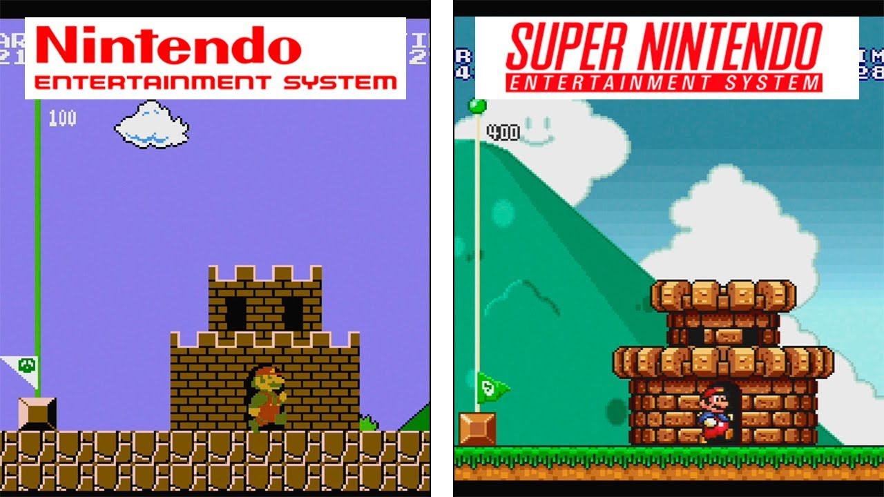 Super Mario Bros | NES vs SNES | Graphics Comparison