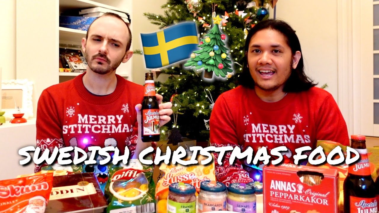 Americans Try Swedish Christmas Food 🇸🇪🎄 Julmust Christmas Soda, Pickled Herring, Saffron Buns