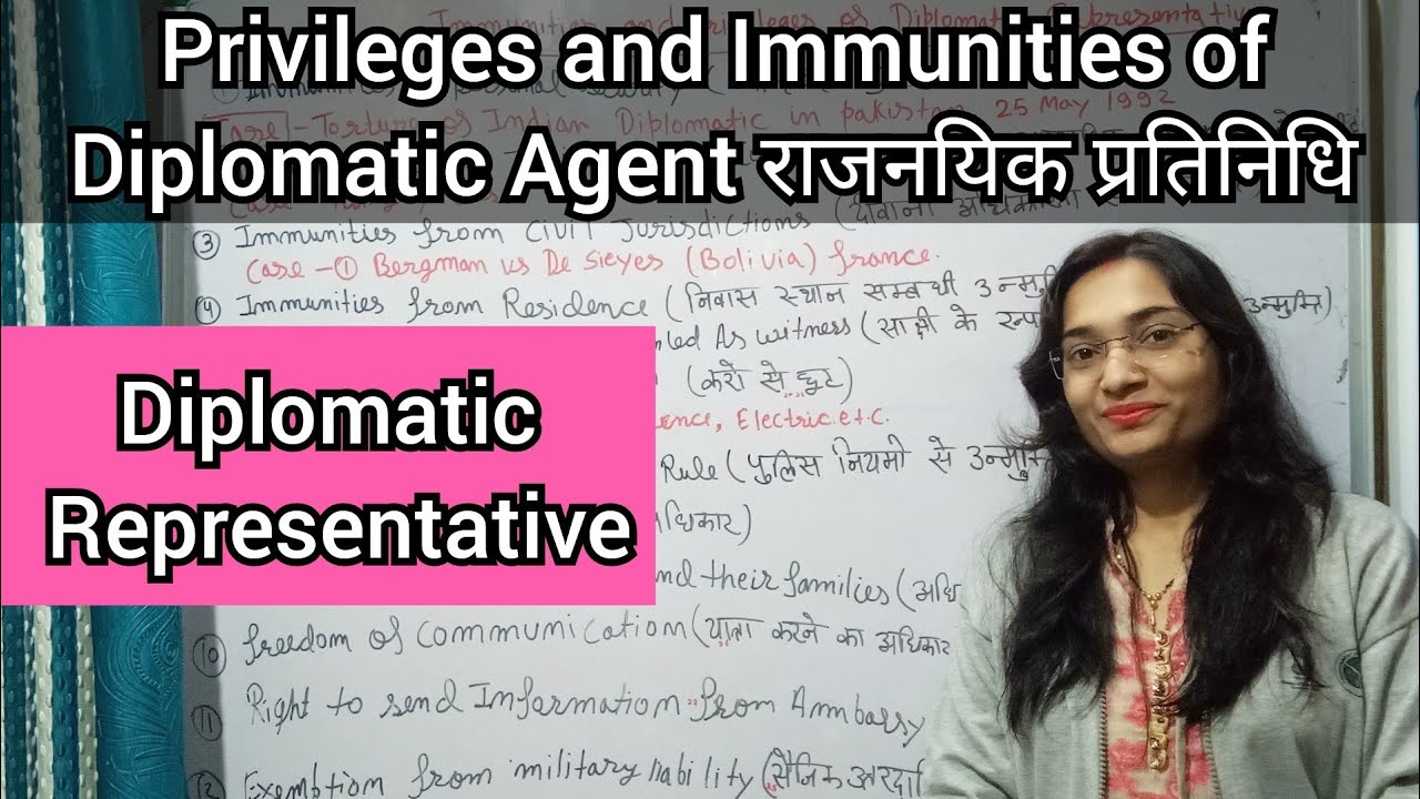 Immunities and Privileges of Diplomatic Agent in Hindi/#Diplomaticimmunity #Diplomaticreprasentativ